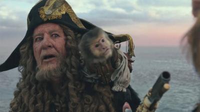 Australian star Geoffrey Rush as Captain Barbarossa.