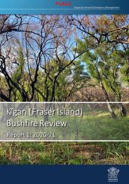 Cover of the K'gari Fraser Island Bushfire Review Report.