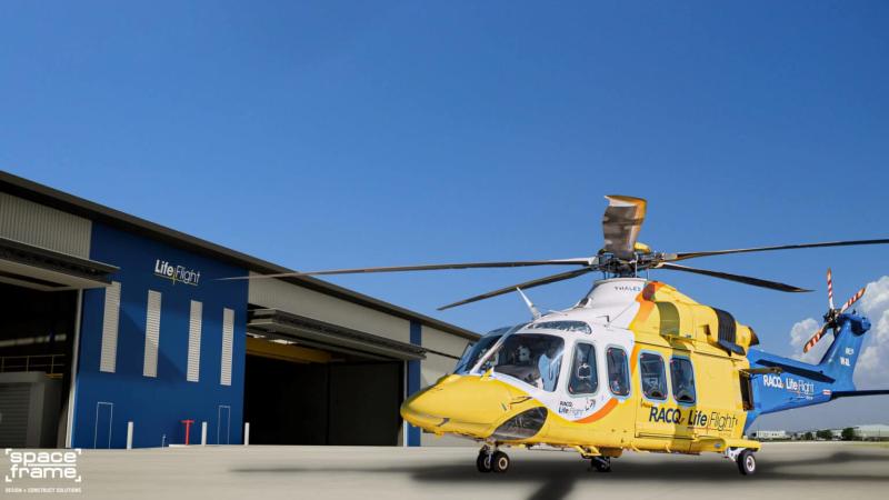 An artist's impression of the new LifeFlight aircraft maintenance and administration base.